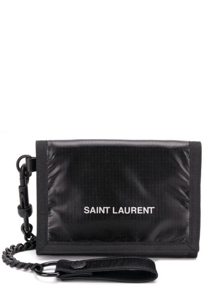 Πορτοφόλι με σχέδιο Saint Laurent μαύρο