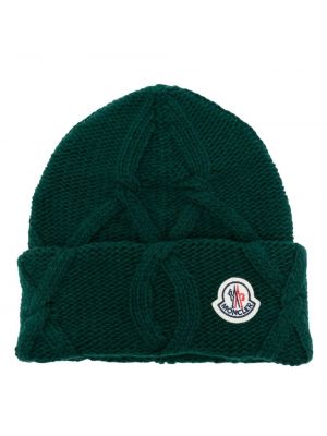 Vilnonis kepurė Moncler žalia