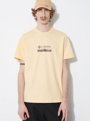 Koszulka bawełniana Columbia żółta