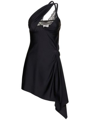 Asymetrické mini šaty Coperni černé
