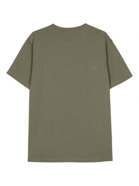 T-shirt brodé en coton et imprimé rayures tigre Maharishi vert