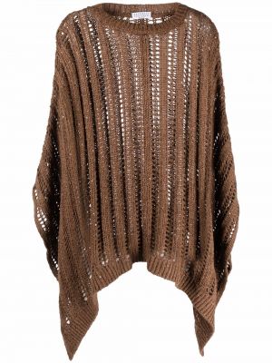 Poncho Brunello Cucinelli brun