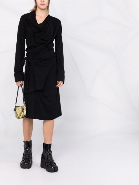 Vestido largo drapeado Vivienne Westwood negro