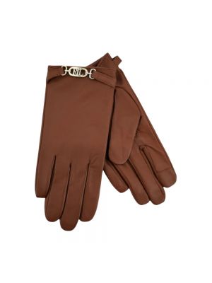 Rękawiczki Ralph Lauren brązowe