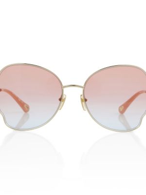 Солнцезащитные очки металлические Chloã©, золотые
