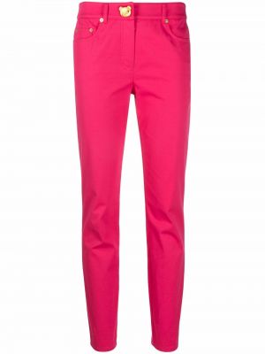 Pantalones slim fit Moschino rosa