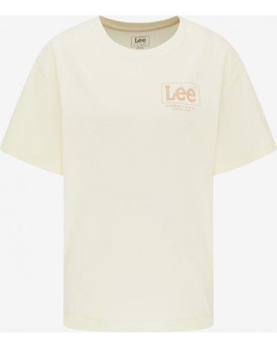Koszulka z nadrukiem Lee biała