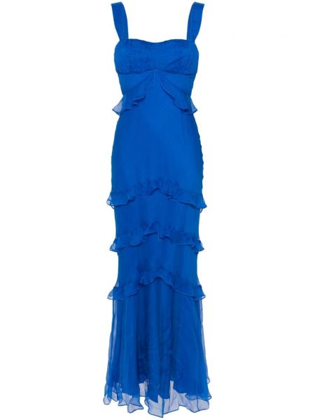 Вечерна рокля Saloni синьо