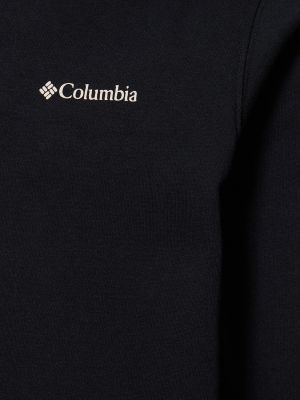 Bluza z kapturem bawełniana z nadrukiem Columbia czarna