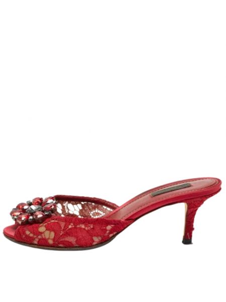 Spitzen sandale mit spitzer schuhkappe Dolce & Gabbana Pre-owned rot