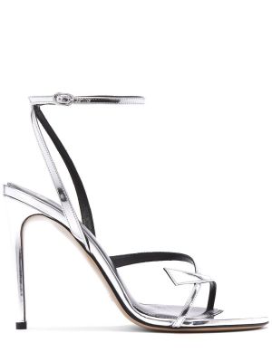 Usnjene sandali Alexandre Birman srebrna