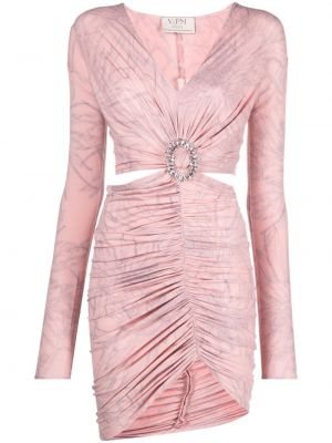 Sukienka koktajlowa z kryształkami V:pm Atelier różowa