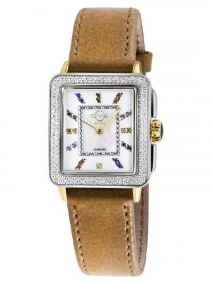 Женские кожаные часы Padova со швейцарским кварцем и драгоценными камнями, 30 мм by Gevril