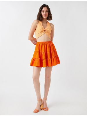 Mini suknja Koton narančasta