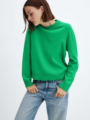 Пуловер Mango зелено