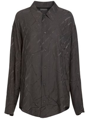 Camicia in tessuto jacquard Balenciaga nero