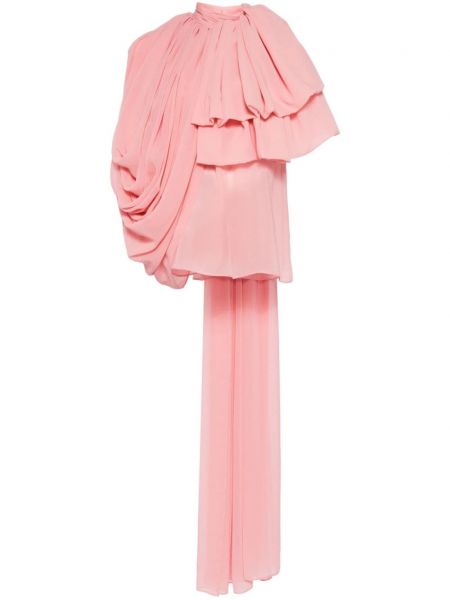 Kurze bluse mit drapierungen Isabel Sanchis pink