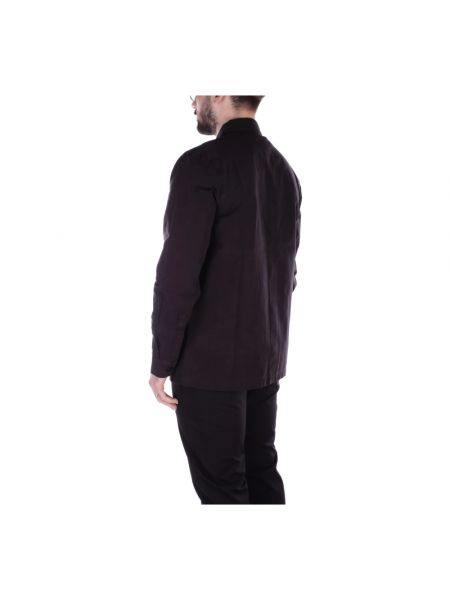 Camisa de algodón con bolsillos Barbour negro