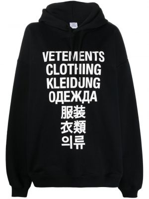 Oversized hoodie Vetements svart