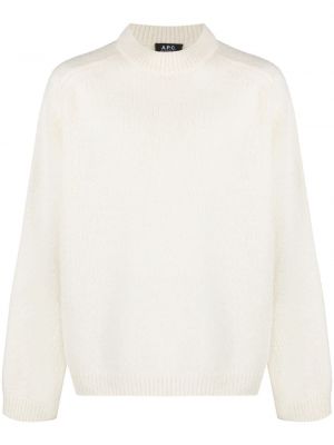 Вълнен пуловер A.p.c. бяло