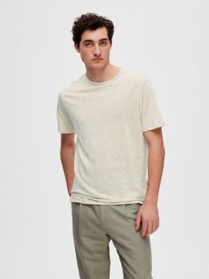T-shirt Selected Homme beige
