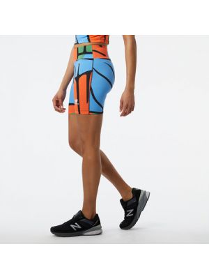 Figurbetonte shorts aus baumwoll mit print New Balance schwarz