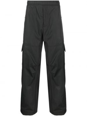 Памучни карго панталони Moncler черно