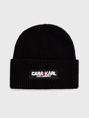 Шерстяная шапка Karl Lagerfeld черная