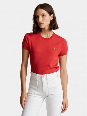 Džemper bootcut Polo Ralph Lauren crvena