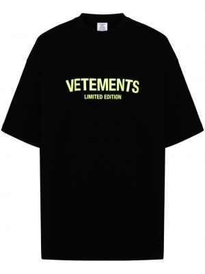 Kokvilnas t-krekls ar apdruku Vetements