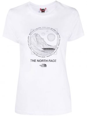 Trykt t-skjorte The North Face hvit