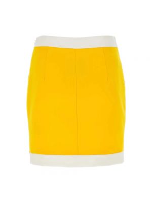 Mini falda de tela jersey Moschino amarillo