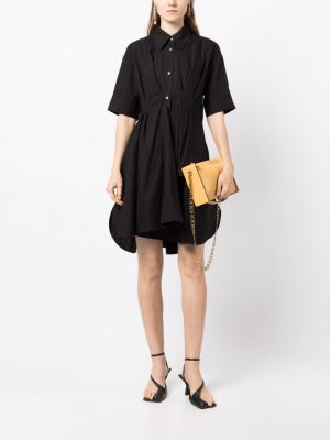 Mini robe avec manches courtes asymétrique Jnby noir