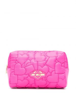 Gesteppte reisetasche Love Moschino pink