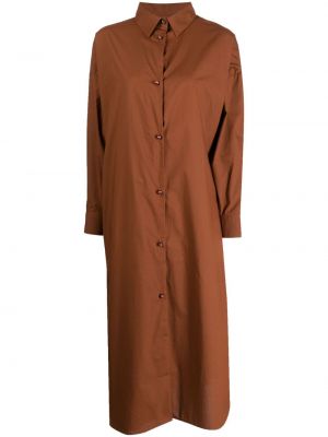 Robe mi-longue en coton Baserange marron
