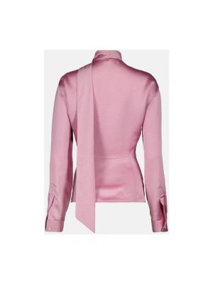 Blusa de raso asimétrica Victoria Beckham rosa