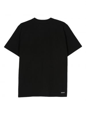 T-shirt brodé avec imprimé slogan Sacai noir