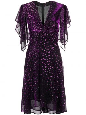 Kleid mit print mit v-ausschnitt Talbot Runhof