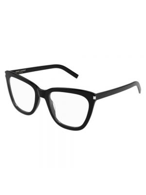 Przezroczyste okulary slim fit Saint Laurent czarne