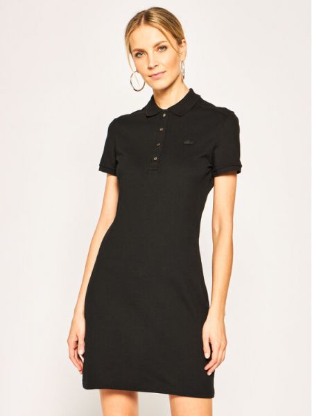Sukienka mini slim fit Lacoste czarna