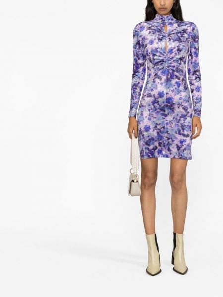 Abstraktse mustriline kleit Isabel Marant lilla
