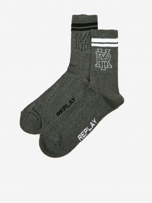 Ponožky Replay sivá