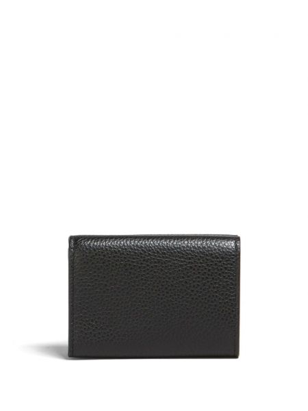 Kožená peněženka s výšivkou Marni černá
