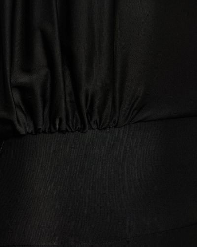 Džerzej midi šaty s výstrihom do v Alexandre Vauthier čierna