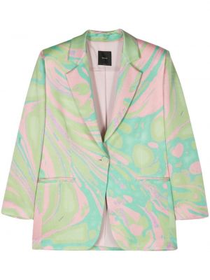 Abstrakter blazer mit print Pinko grün