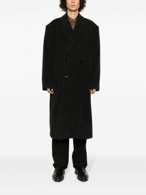 Vlněný kabát Lemaire černý