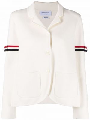 Sport stripete blazer Thom Browne hvit