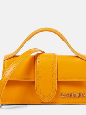 Δερμάτινη τσάντα ώμου Jacquemus πορτοκαλί
