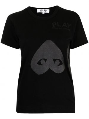 T-shirt con stampa Comme Des Garçons Play nero