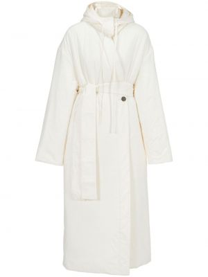 Παλτό με κουκούλα Ferragamo λευκό